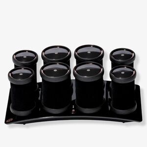 T3 Black and Silver Hair Rollers